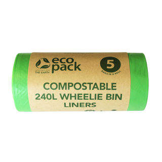 240L Compostable Wheelie Bin Liners - Ecobags