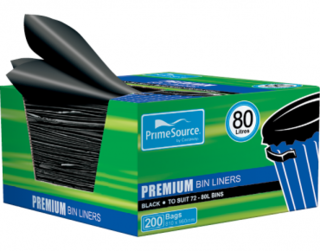 Easy-Pick' 80L Premium Bin Liners, Dispenser Box - Castaway