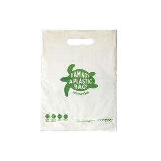 Punched Handle Bag Compostable Small - Ecobags - Pack or Carton