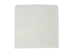 Kraft Flat Bag White recycled 305x305mm - Vegware