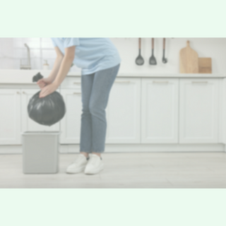 Standard plastic kitchen tidy bags