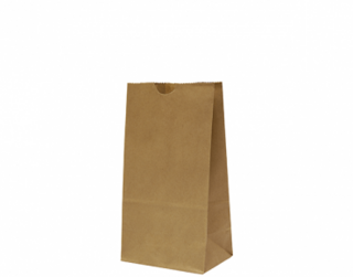 #4 SOS Paper Bags, flat bottom, Brown - Castaway